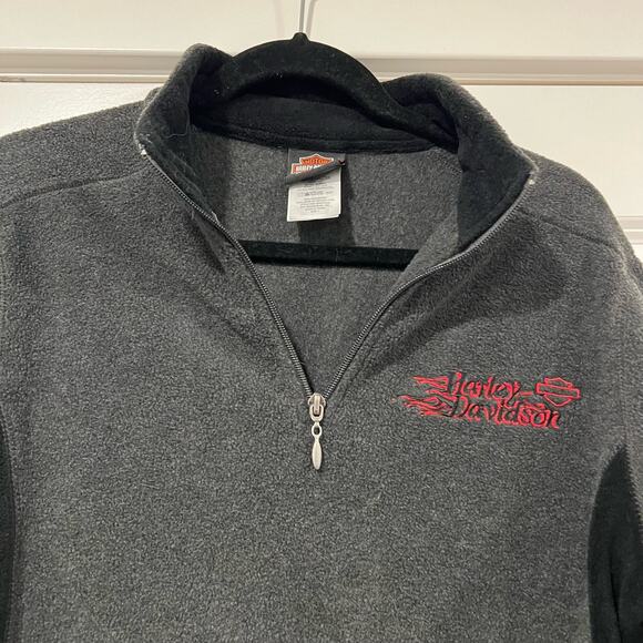 Harley Davidson Women's Fleece Quarter Zip in Grey El Paso, TX Size Large - Picture 3 of 10